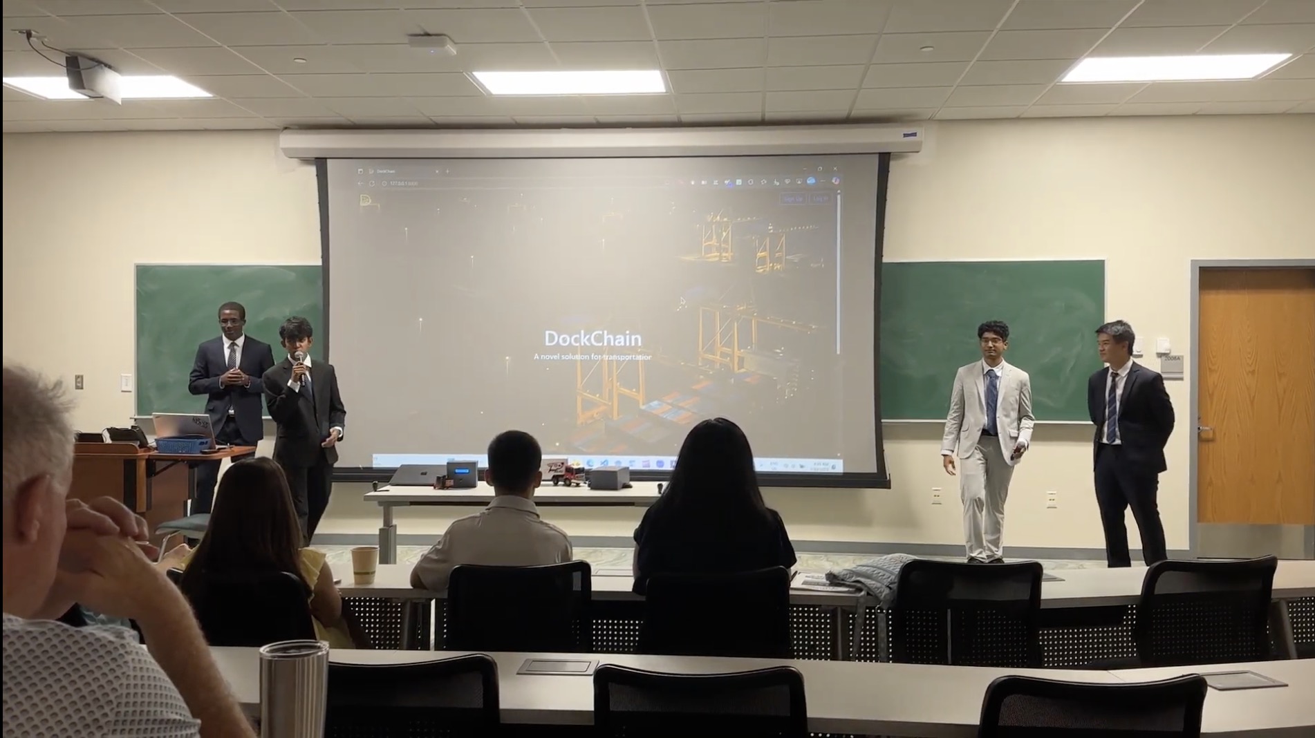 Presenting DockChain to faculty and judges