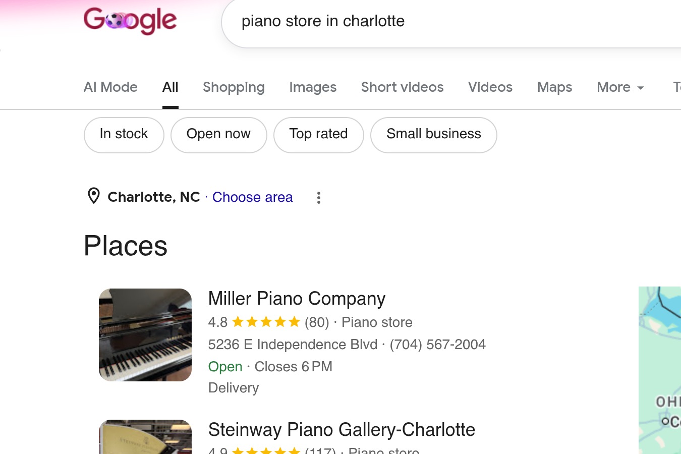 The actual site ranks #1 — real Google searches, not staged